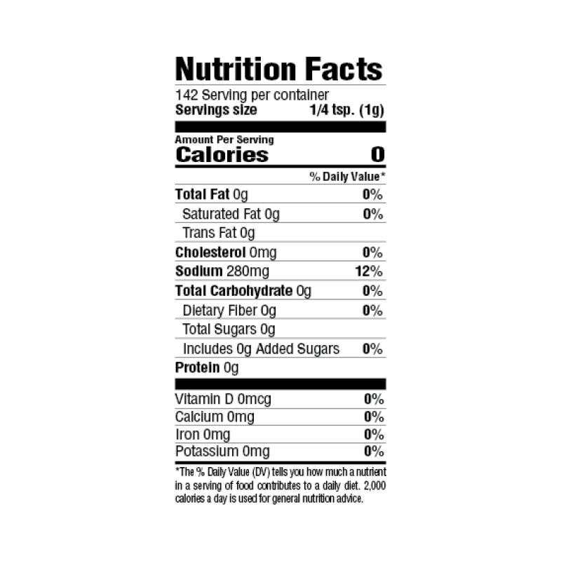 Spice N’ Herbs Seasoning Nutrition Facts