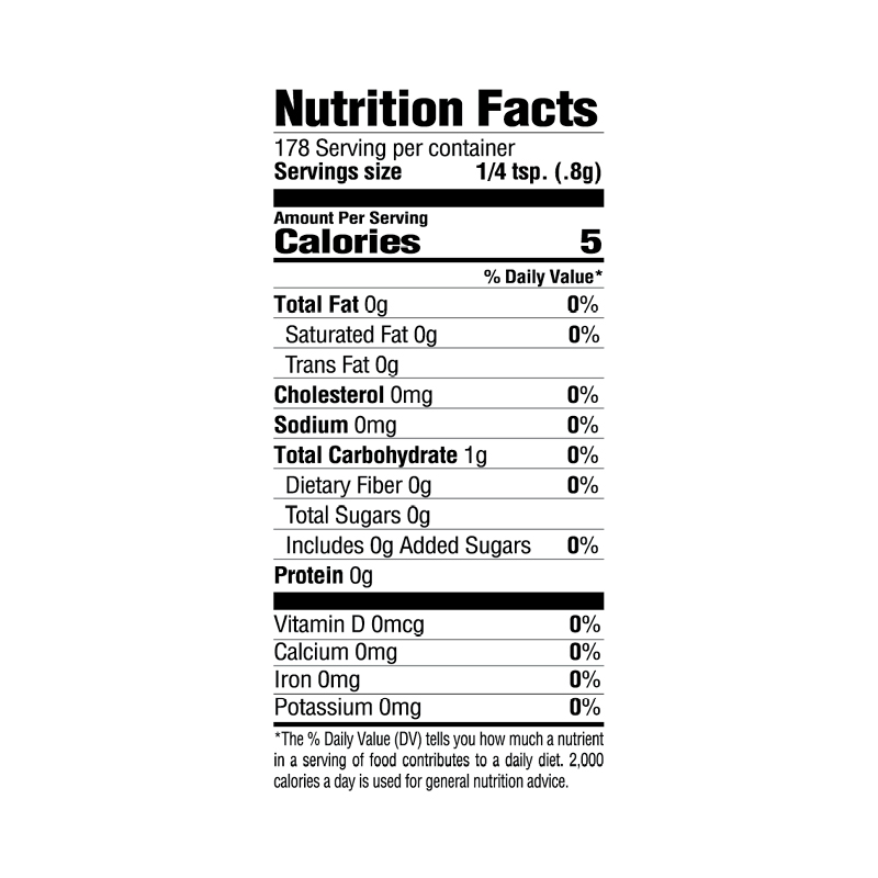 No Salt Seasoning Nutrition Facts