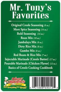 Mr. Tony's favorites label