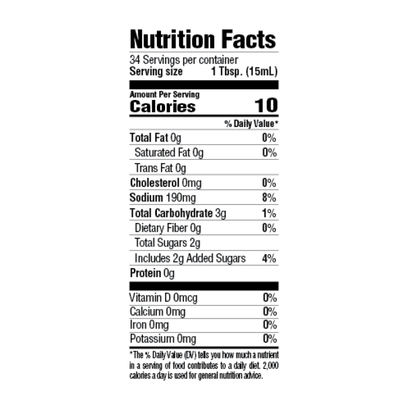 Roasted Garlic & Herb Marinade Nutrition Facts