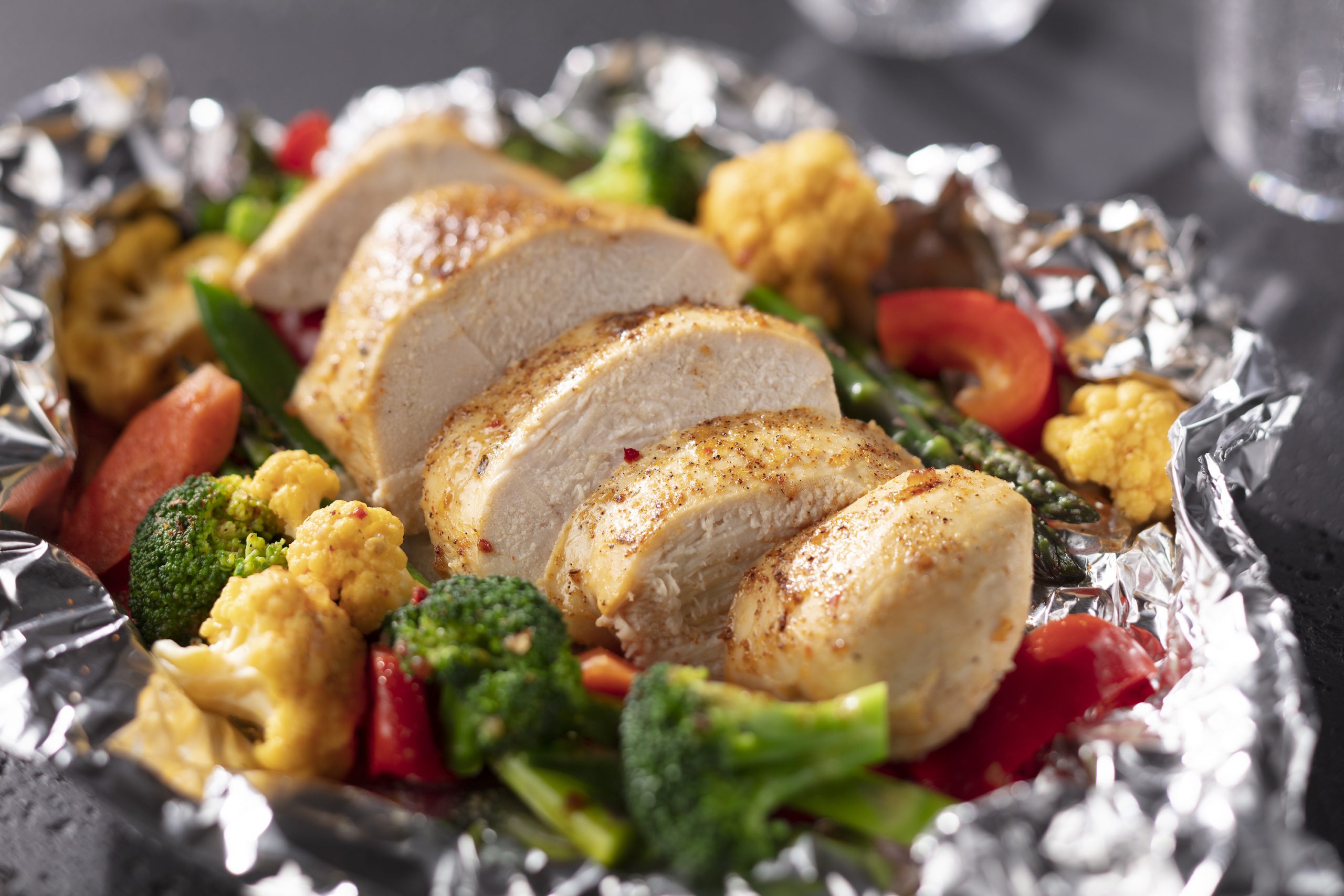 Easy Baked Chicken and Veggie Foil Packs