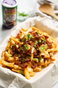 Baked Cajun Fries With Cheese Sauce