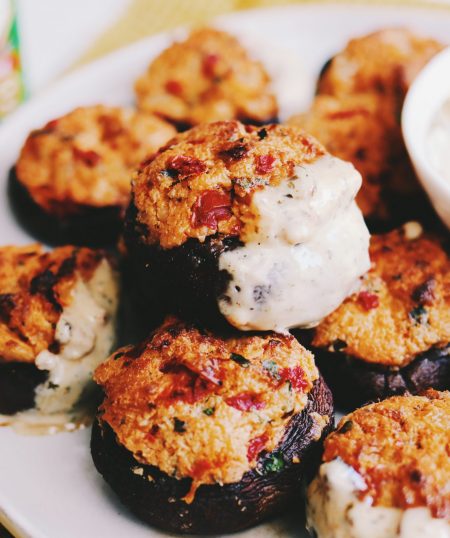 Cheesy Creole Stuffed Mushrooms