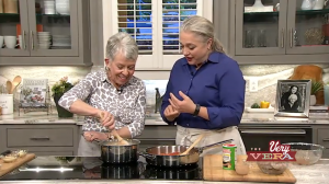 Low Country Shrimp and Grits with Stewed Tomatoes - The VeryVera Show Season 8 Episode 28
