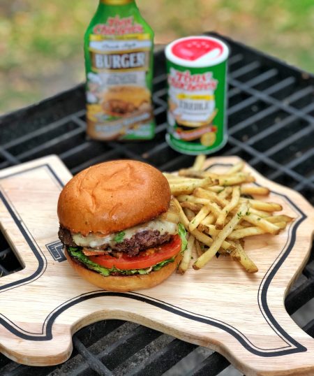 Caliente Burger with Creole Fries