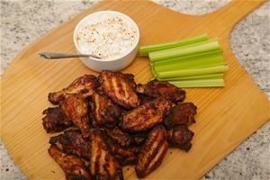 Smoked Wings with Bleu Cheese Dip