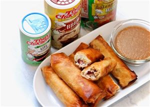 Thanksgiving Spring Rolls with Tony’s Brown Gravy Dipping Sauce