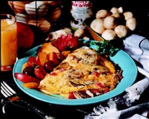 Crab and Mushroom Omelet
