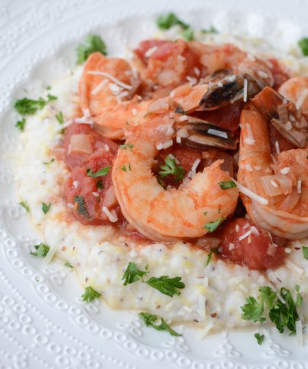 Low Country Shrimp and Grits With Stewed Tomatoes