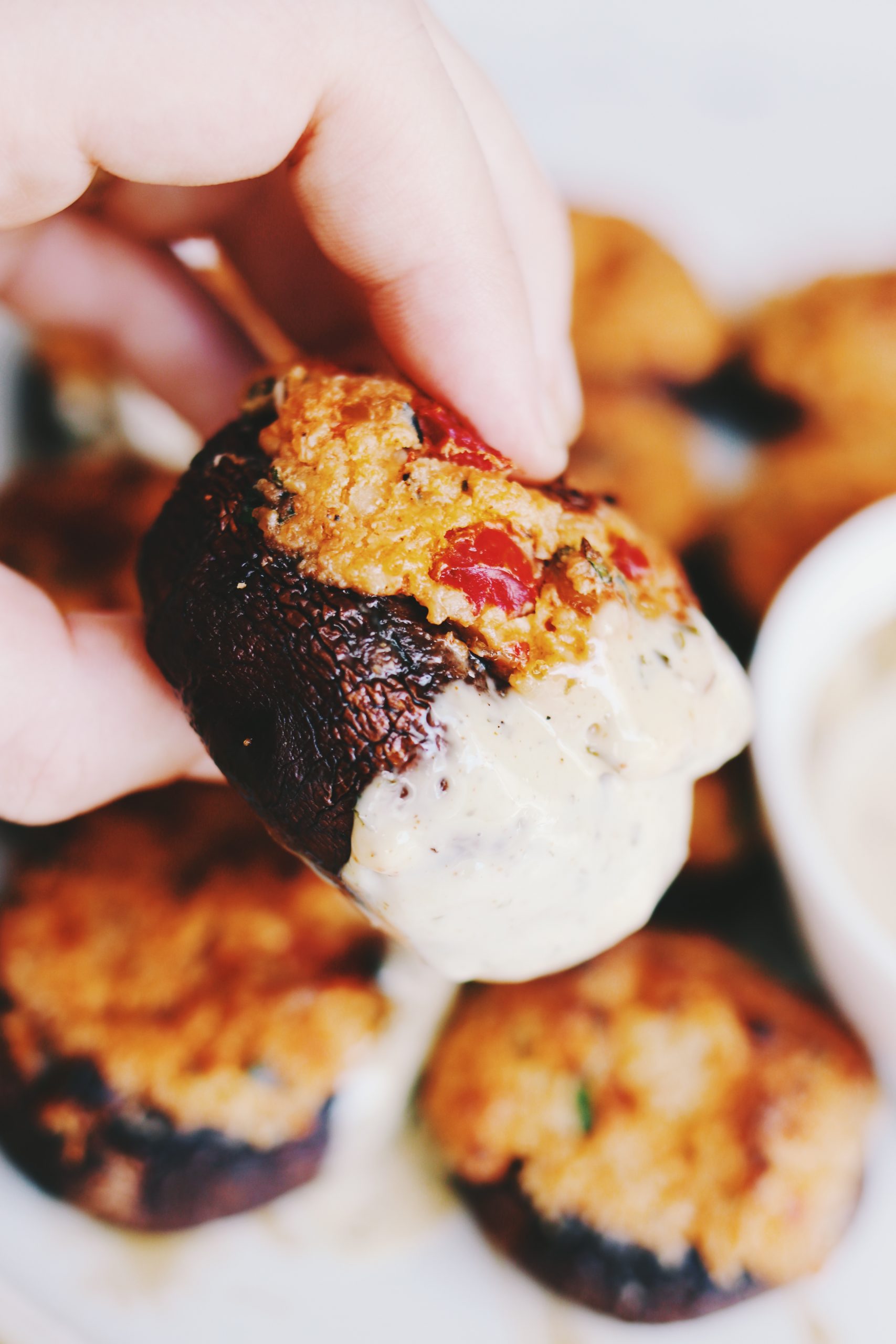 Cheesy Creole Stuffed Mushrooms