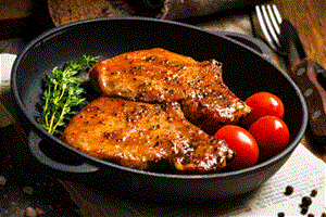 Spicy-Praline Glazed Pork Chops
