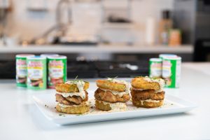 Fried Green Tomato Crab Cake Sandwich with Remoulade