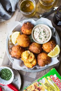 Lobster Hush Puppies with Creole Remoulade