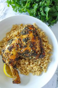 Chimichurri Chicken with Butter & Herb Rice