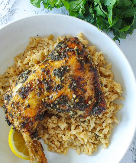 Chimichurri Chicken with Butter & Herb Rice