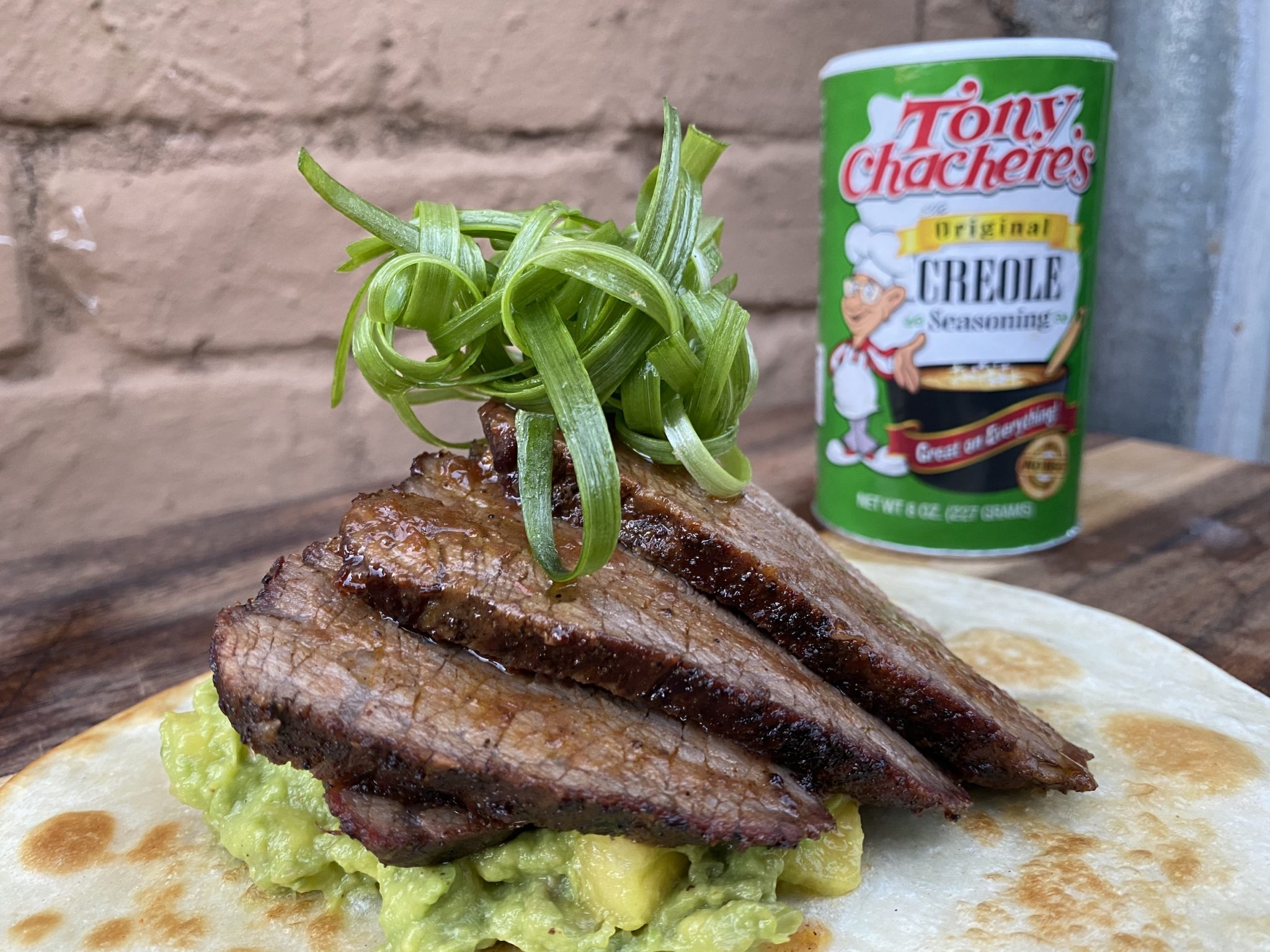 Brisket Tacos with Pineapple Guacamole by Chef J Jackson Tony Chachere's