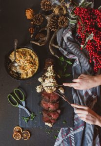 Smoked Beef Tenderloin with Smoked Crab Imperial