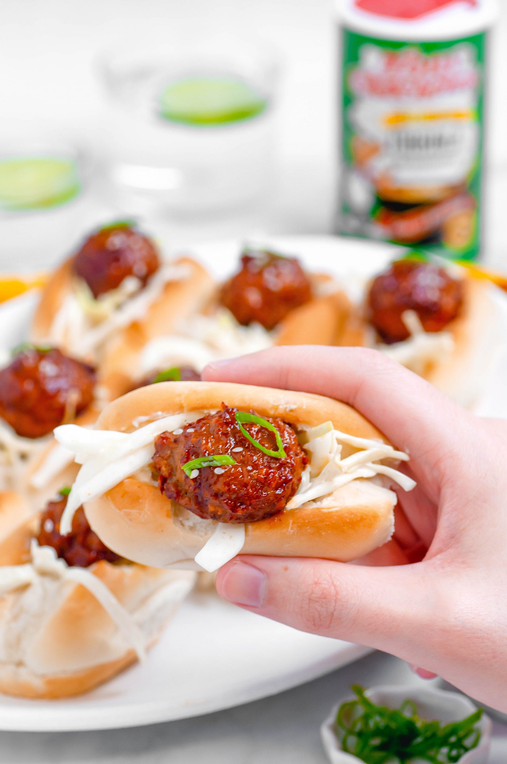 Cajun BBQ Meatball Sliders with Zesty Lime Slaw