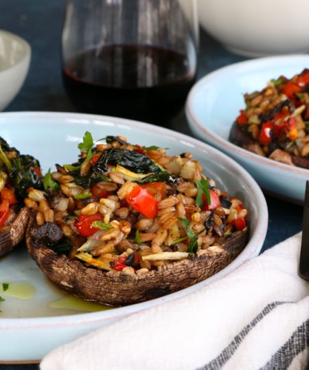 Vegetarian Stuffed Portobello Mushrooms