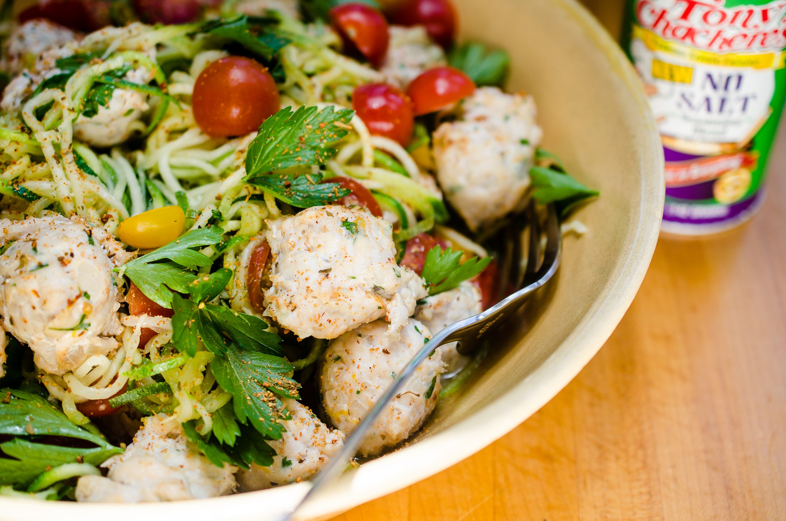 Turkey Meatballs with Zoodles