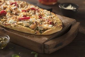 Grilled Chicken and Pesto Flatbread