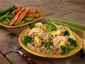 Broccoli and Shrimp Skillet Rice