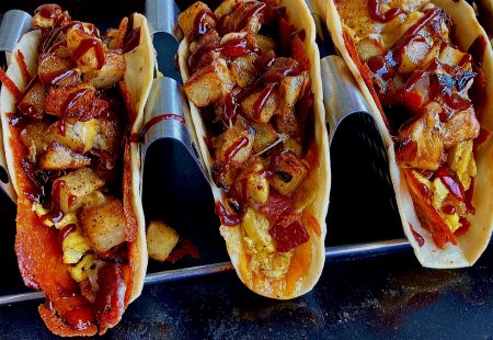 Creole Breakfast Tacos