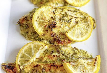 Broiled Catfish in Creole White Wine Sauce