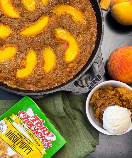 Spiced Peach Skillet Cake