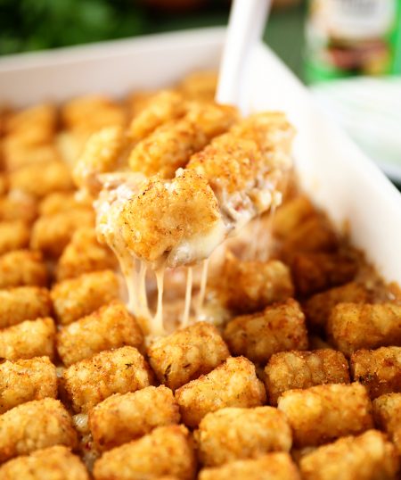 Kickin’ Creole Tater Tot Casserole