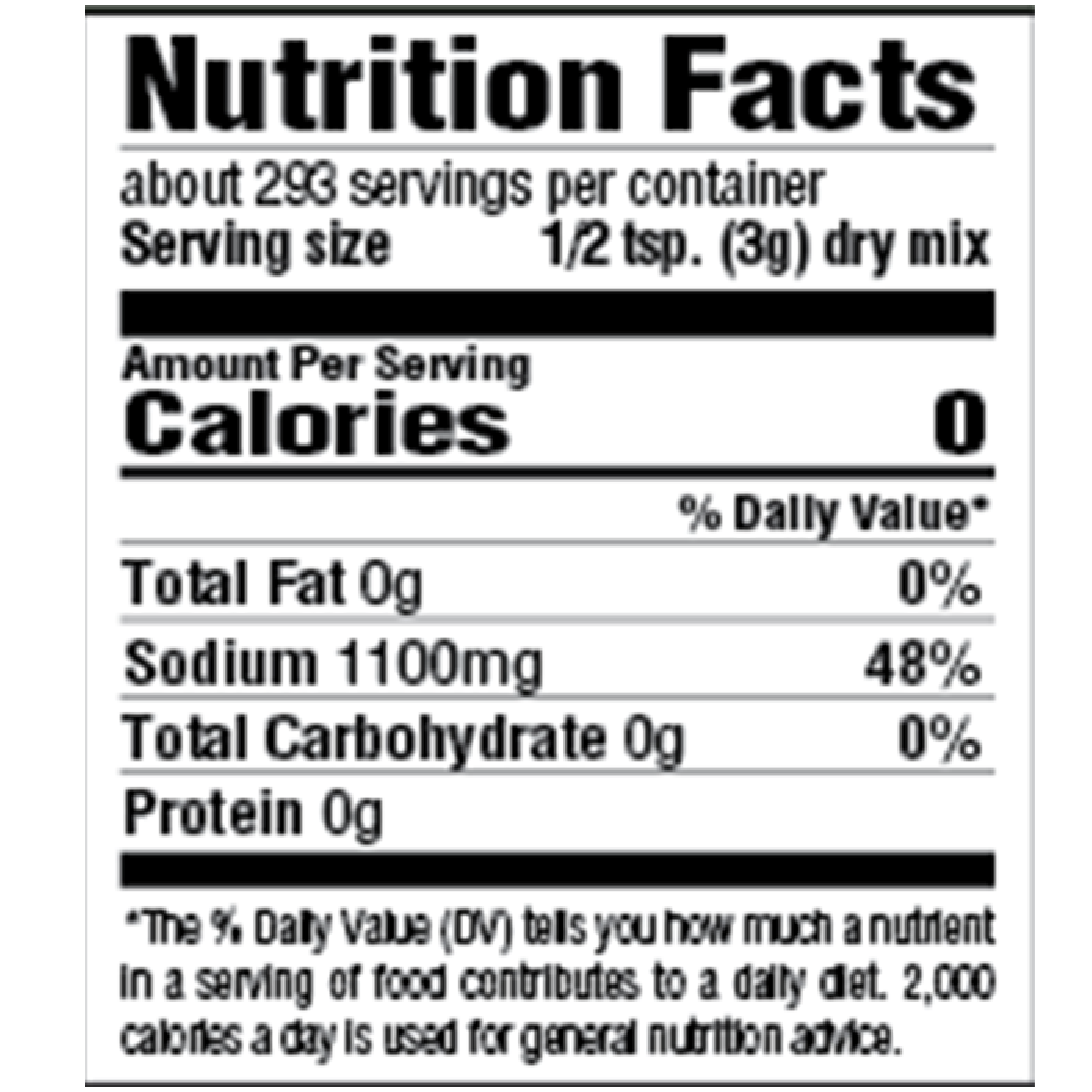 Supreme Creole Crab Boil Nutrition Facts