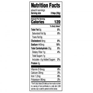 spanish rice nutrition label