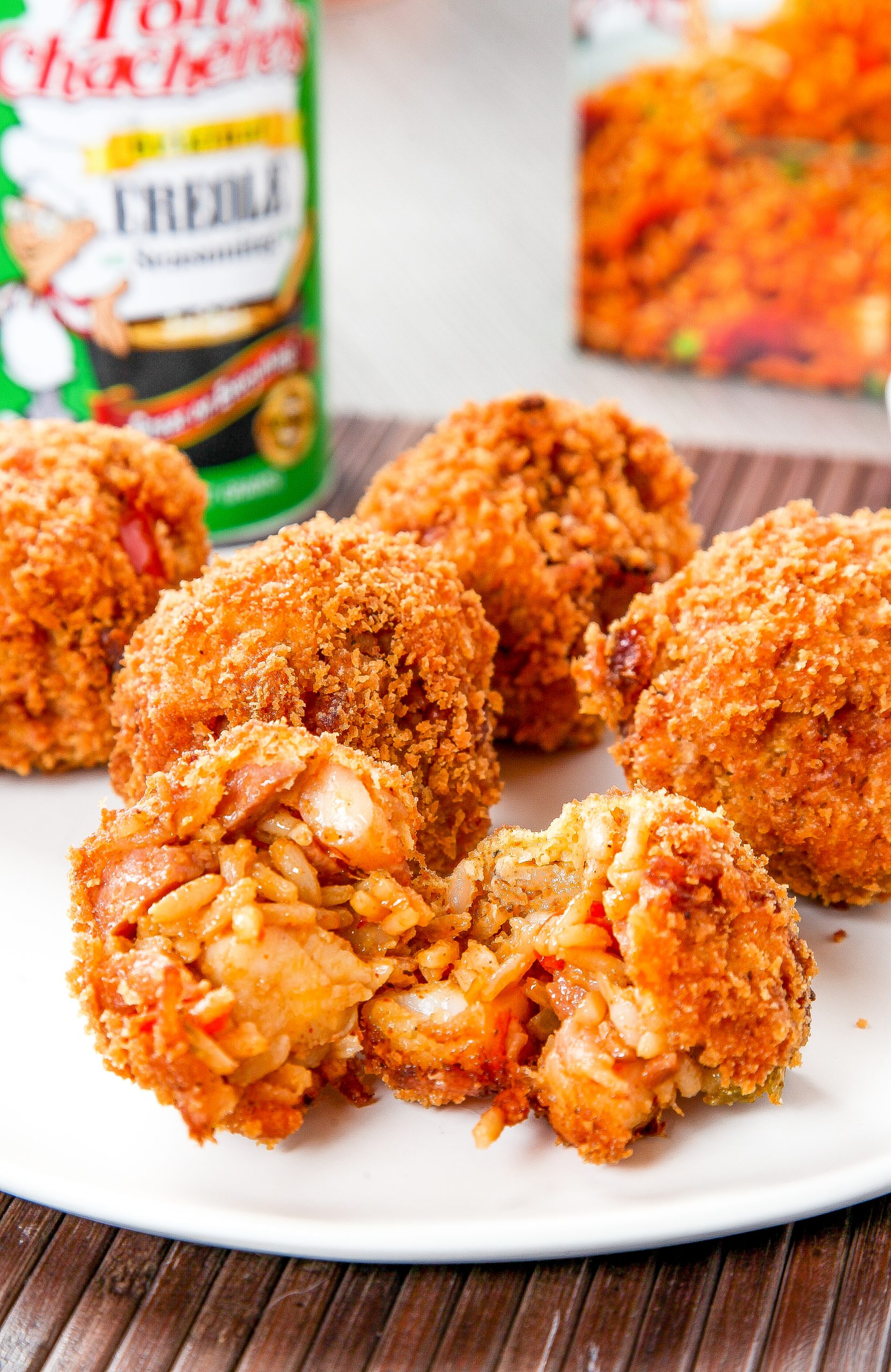 Deep-Fried Jambalaya Balls with Cajun Dipping Sauce