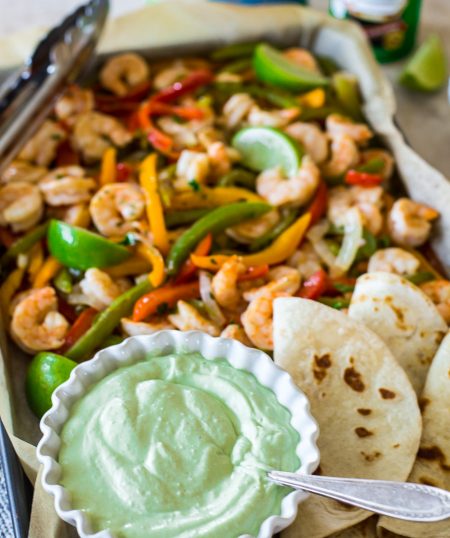 Sheet Pan Shrimp Fajitas