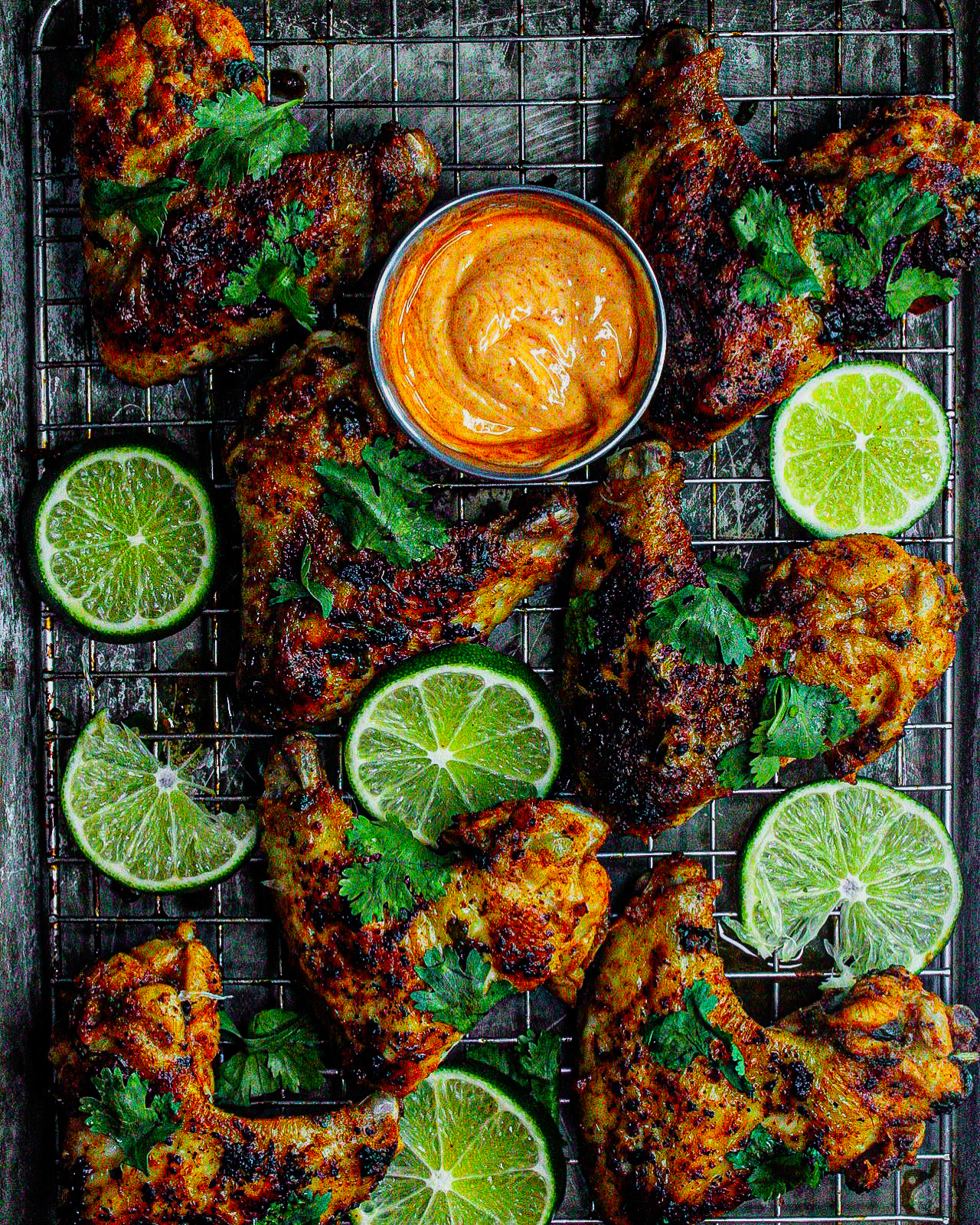 Cilantro-Lime Cajun Roasted Wings