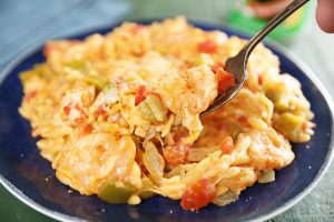 Cheesy Shrimp and Orzo Skillet