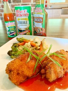 Cajun Cordon Bleu with Raspberry Sauce