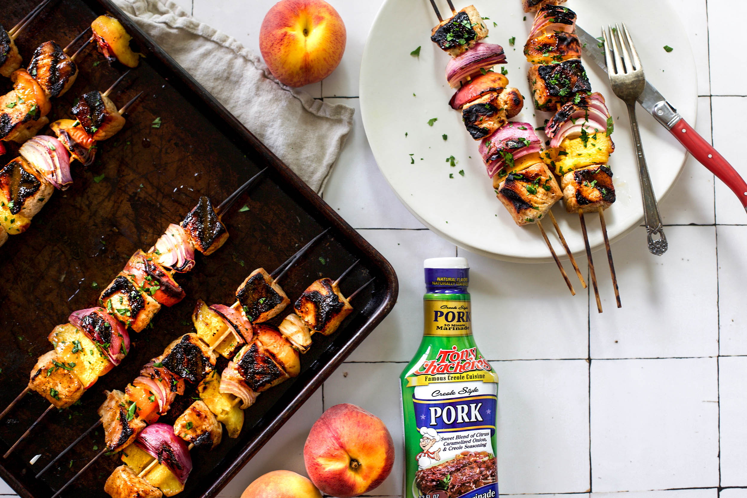 Sweet Heat Peach & Pork Kabobs