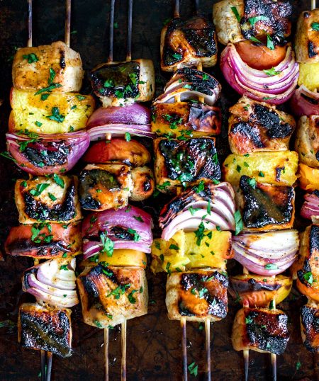 Sweet Heat Peach and Pork Kabobs