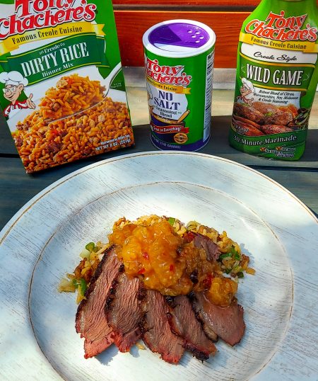 Marinated Duck Breast with Creole Peach Pepper Jelly