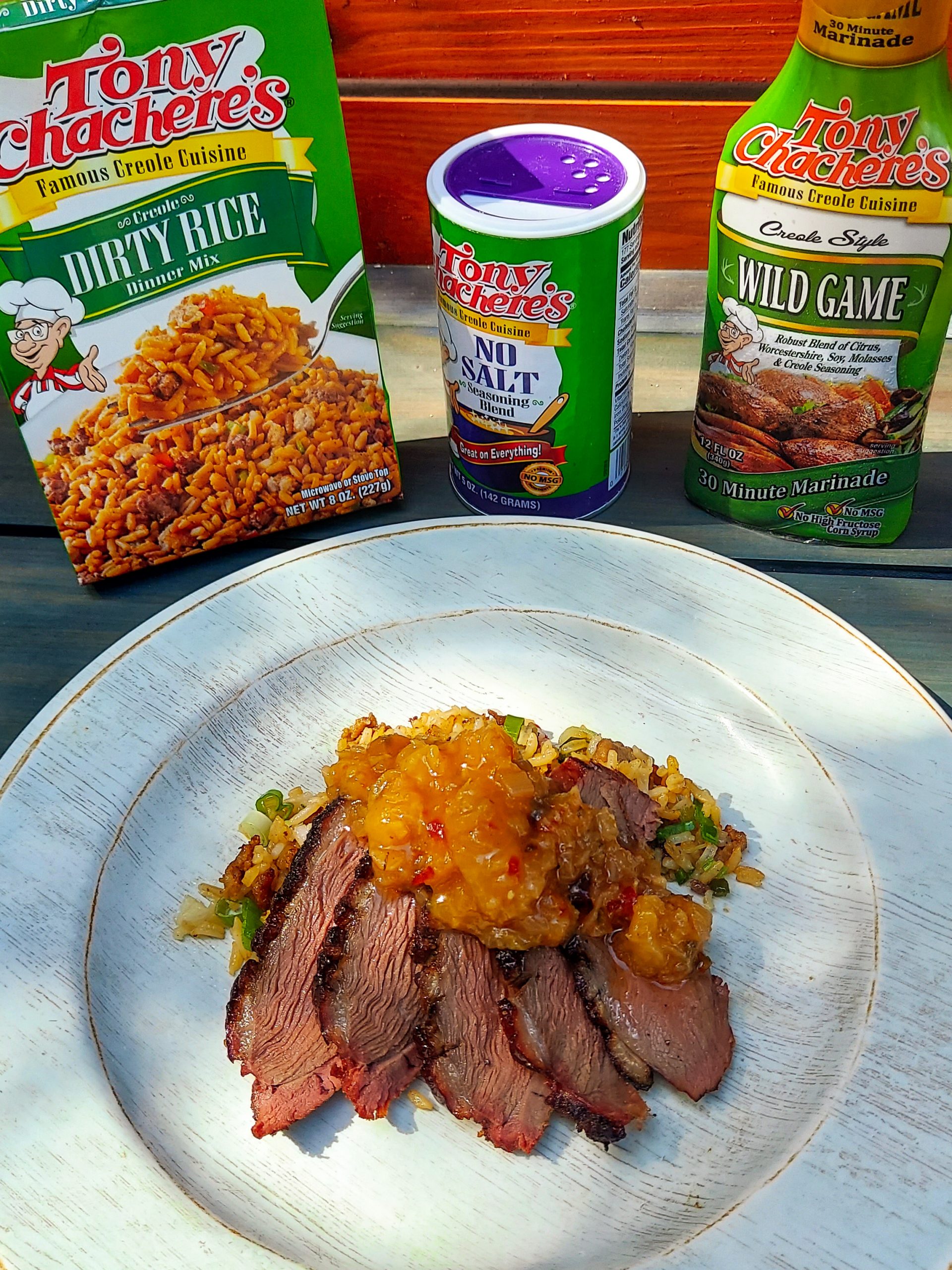Marinated Duck Breast with Creole Peach Pepper Jelly
