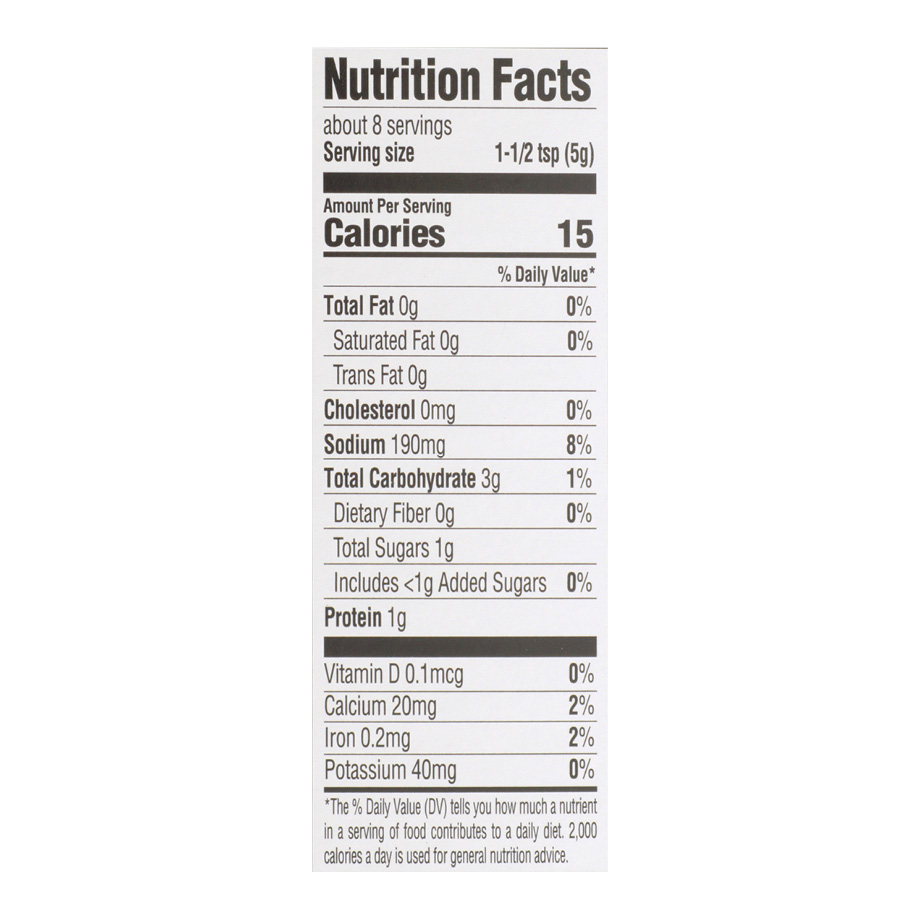 Creole Alfredo Sauce Mix Nutrition Facts