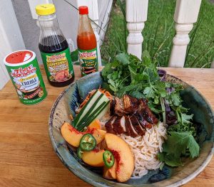 Praline Honey Ham Glazed Pork Picnic Rib Noodle Bowl