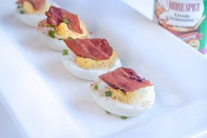 Cajun Deviled Eggs with Crispy Bacon
