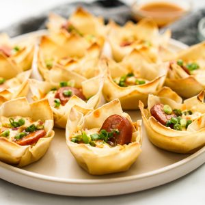 Creole Cream Cheese Wonton Cups