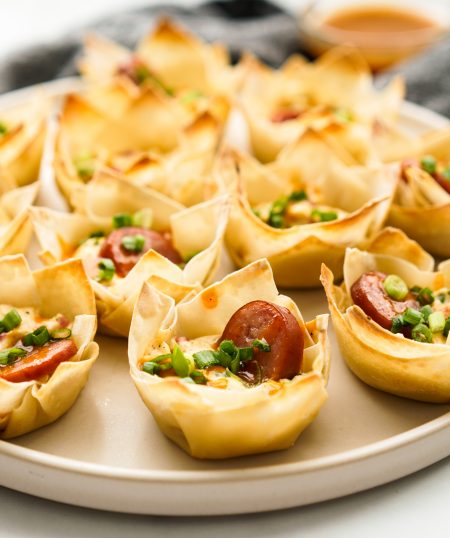 Creole Cream Cheese Wonton Cups