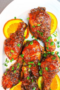 Crispy Creole Orange Chicken Drumsticks