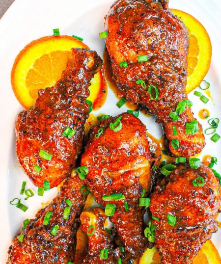 Crispy Creole Orange Chicken Drumsticks