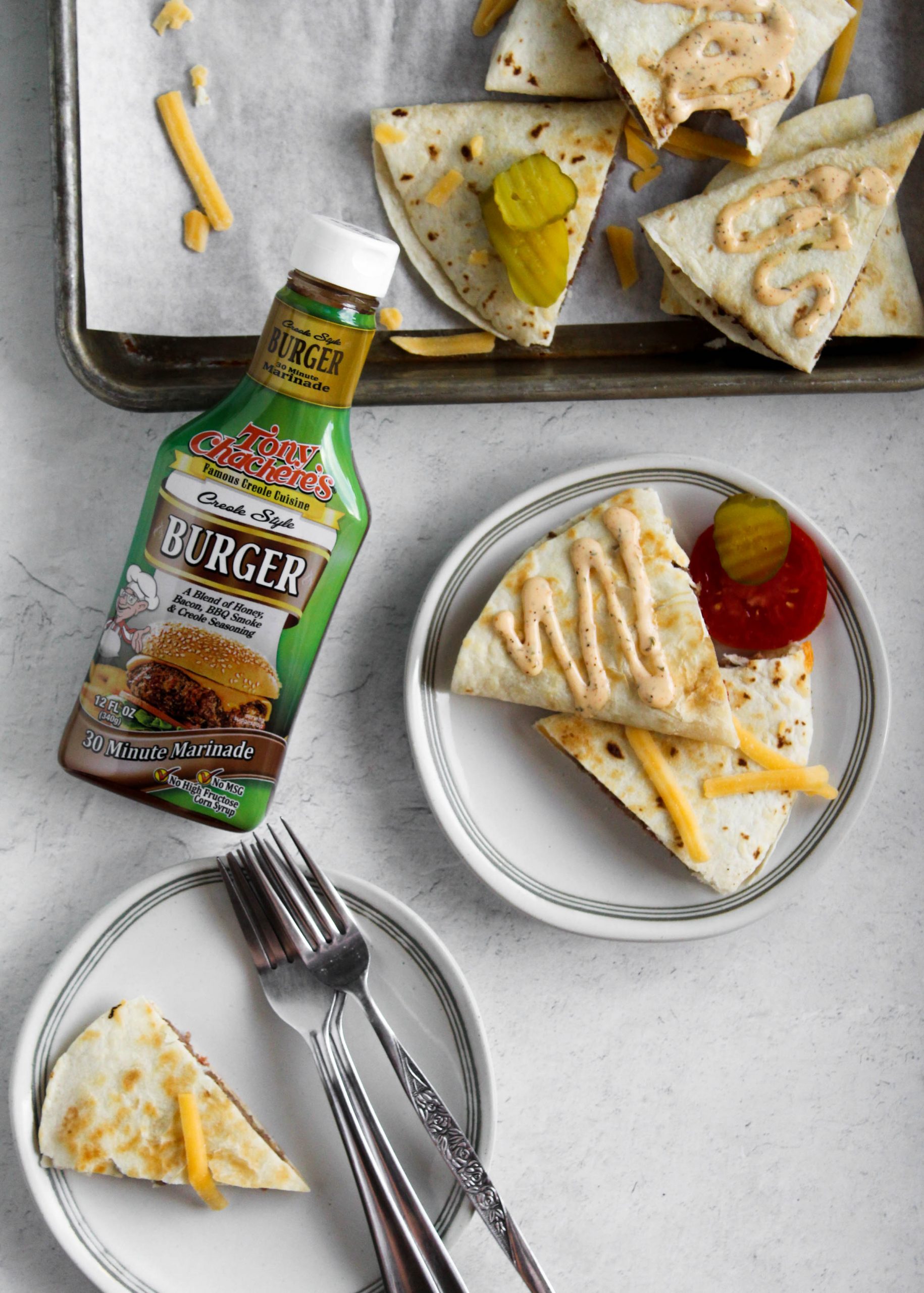 Bacon Cheeseburger Quesadilla