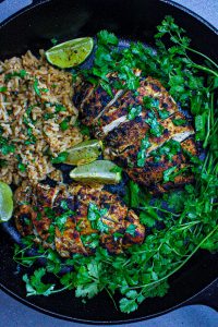 Cilantro Lime Chicken with Chicken Rice